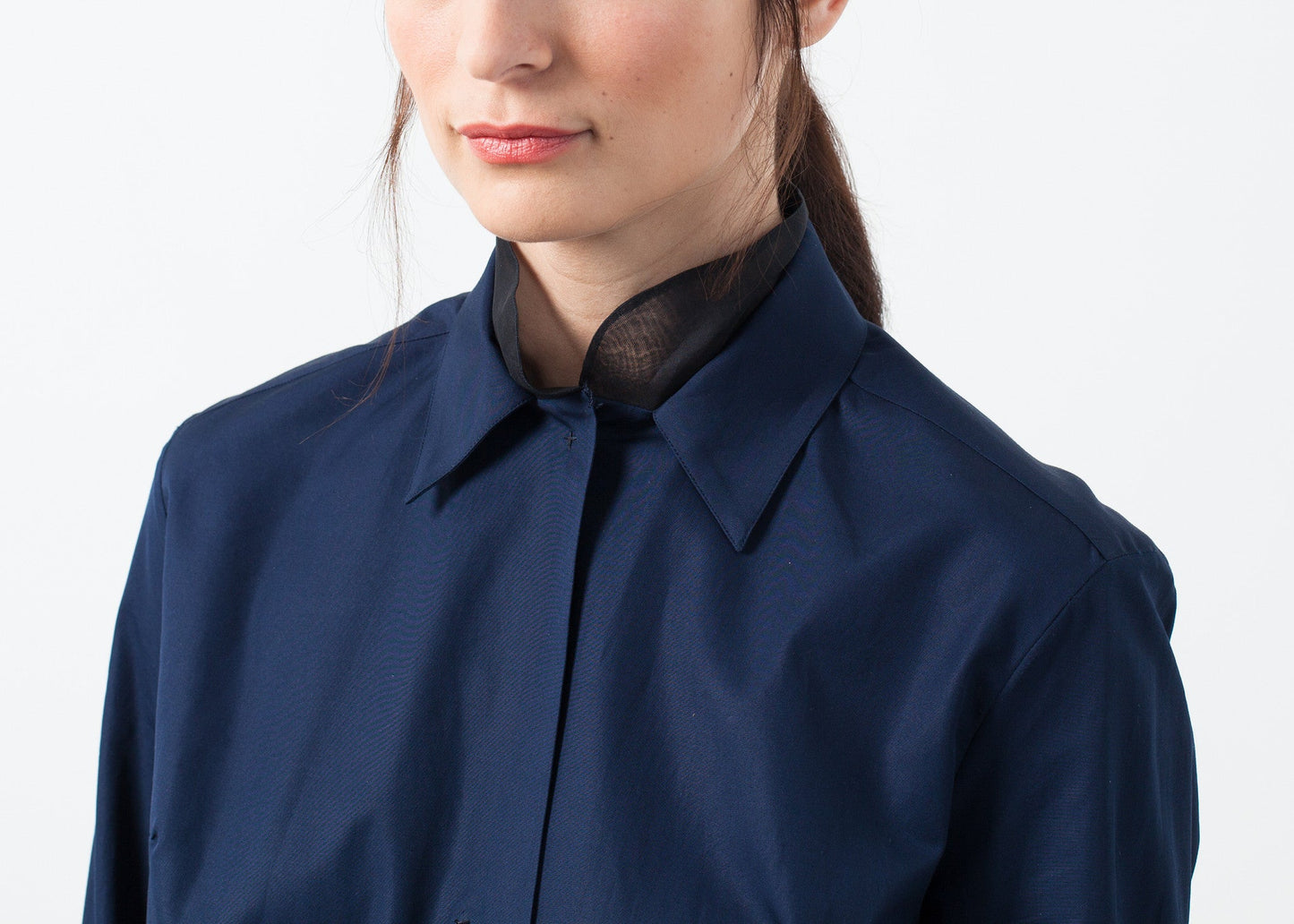 Sheer Silk Collar Button Up - A Stylish and Fashionable Choice