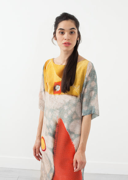 3/4 Sleeve Kimono Dress - More Choice