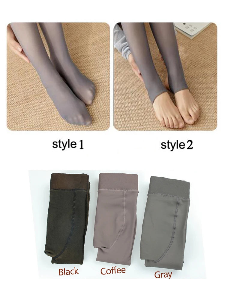 Leggings chauds d'hiver pour femmes, Slim, taille haute, pantalons épais en velours d'hiver